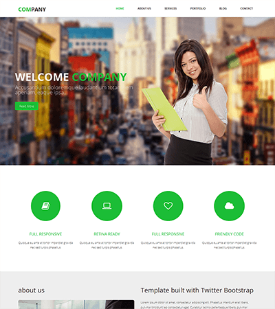 Company – Free HTML Bootstrap Template